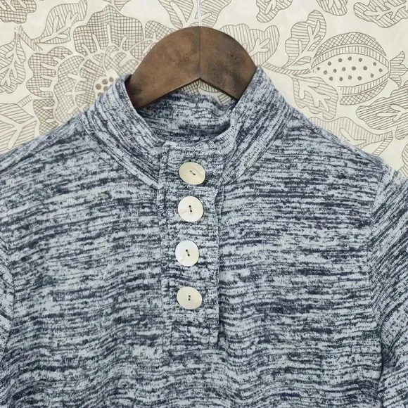 Soft Surroundings Mock Button up Fleece Sweatshirt Women's PS - Picture 3 of 8